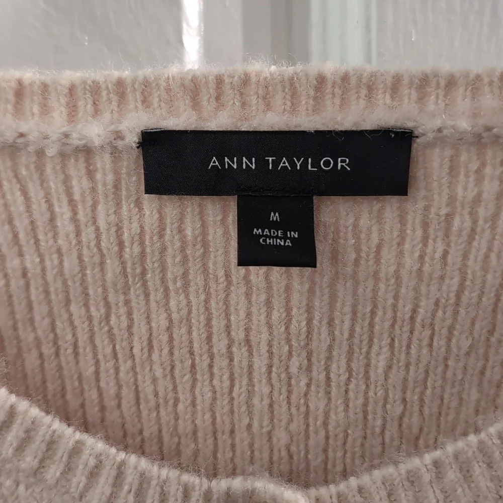 Ann Taylor Soft Light Pink Knit Sweater - Picture 2 of 9